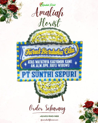 Papan Bunga Duka di Deket
